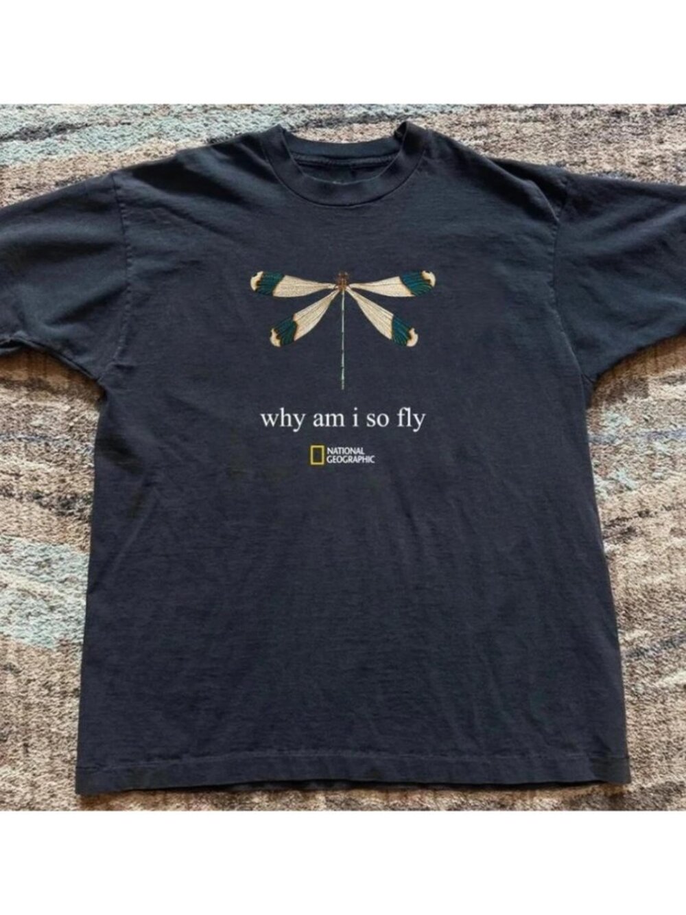 National Geographic dragonfly black T-shirt